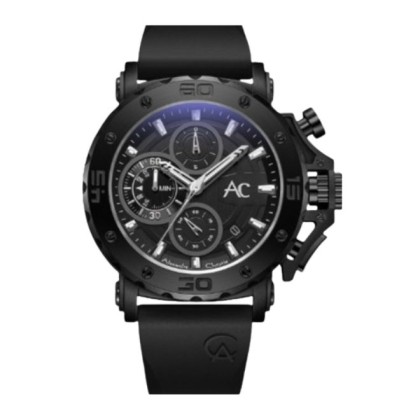 Alexandre Christie ALCW9205MCRIPBA 47mm 5ATM Black Rubber Strap Analog Men Watch